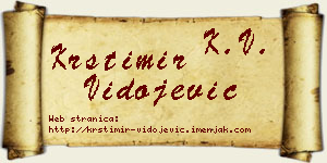 Krstimir Vidojević vizit kartica